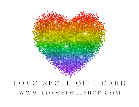 Love Spell Digital Gift Card (Rainbow Glitter Heart)