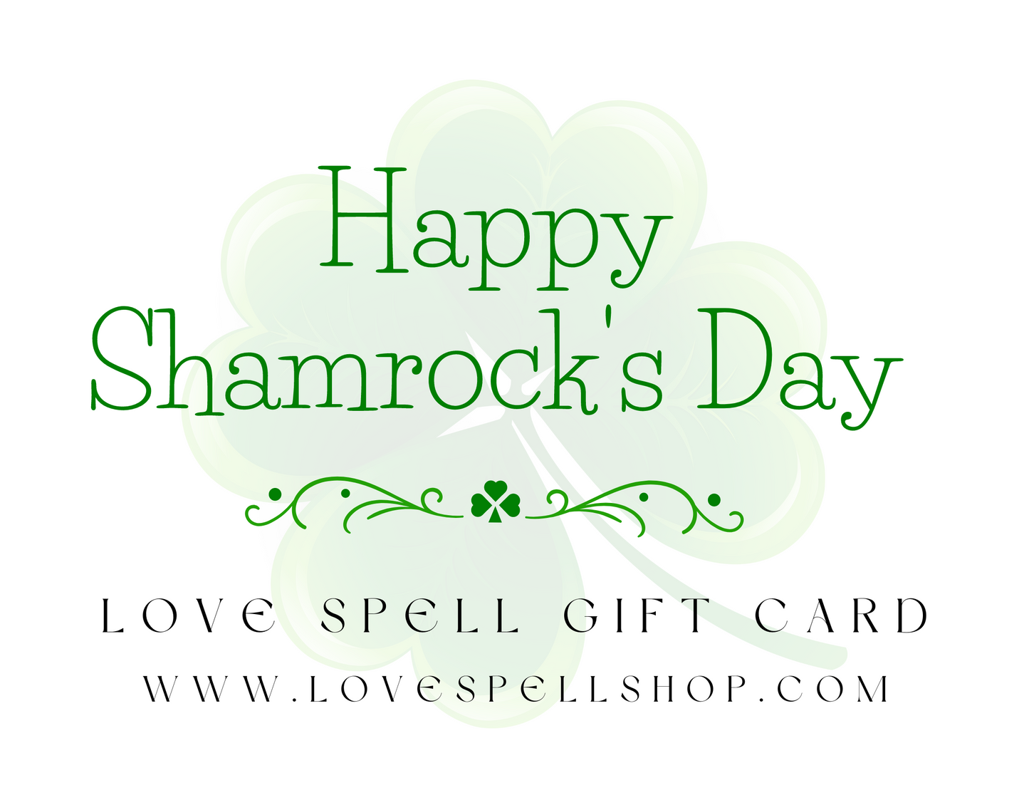Love Spell Digital Gift Card (Shamrock's Day)