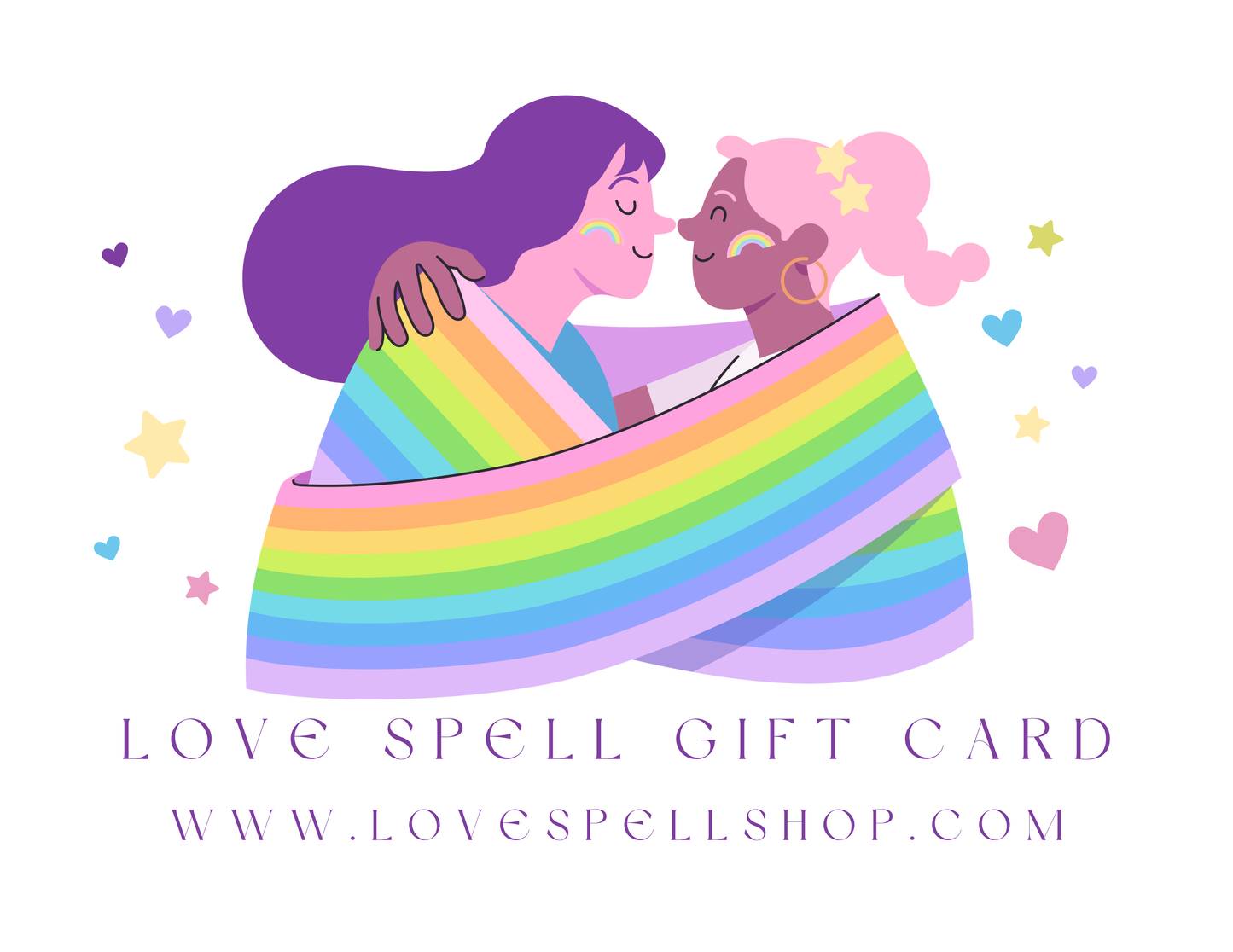 Embracing in Pastels Pride Digital Gift Card (LoveSpellShop.com)