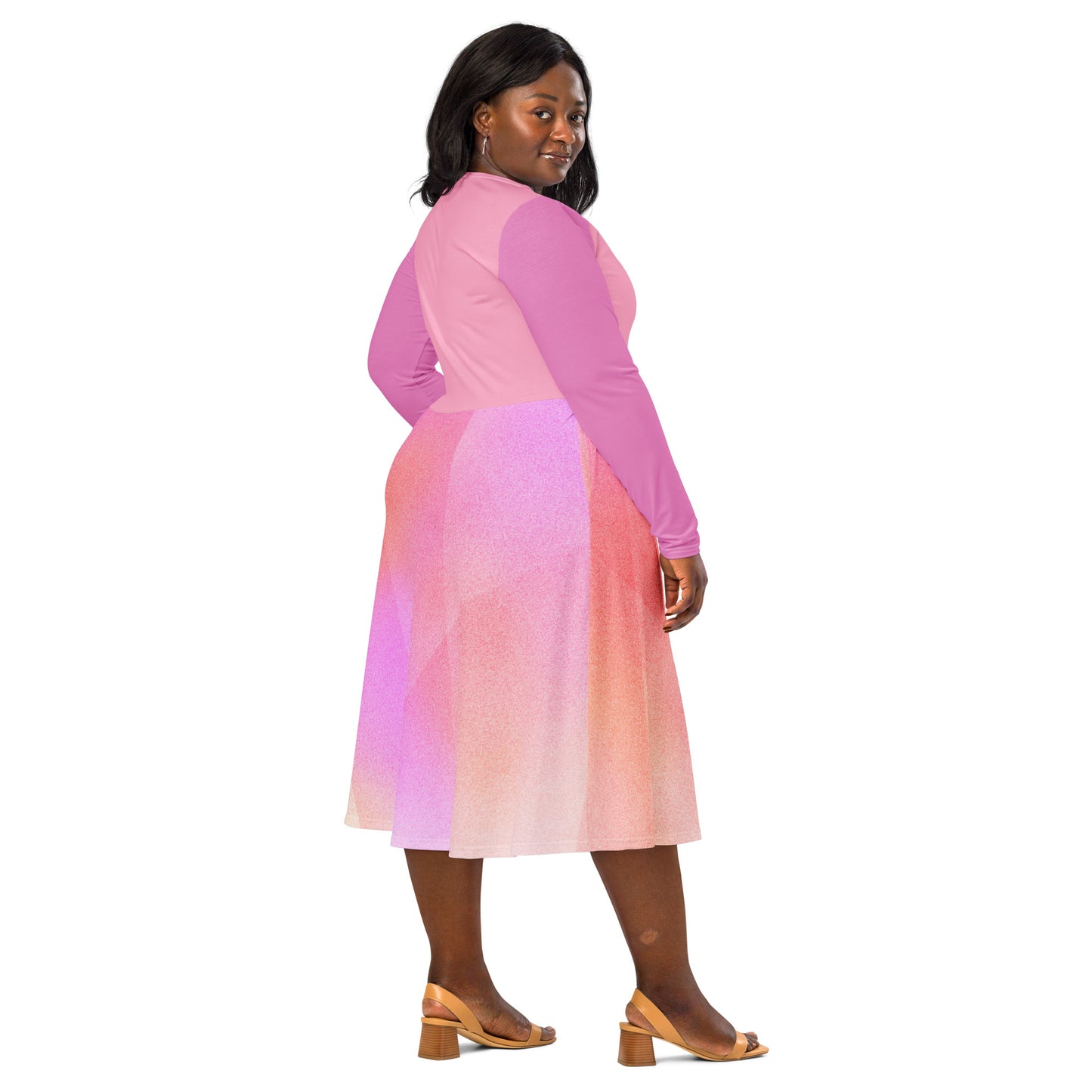 Long-Sleeve Midi Dress with Pockets: Take It Easy