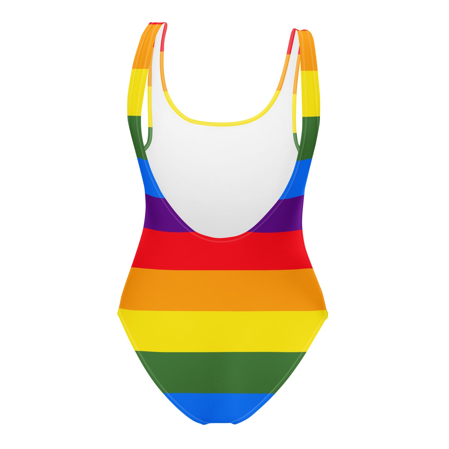 One-Piece Swimsuit: Rainbow Stripes