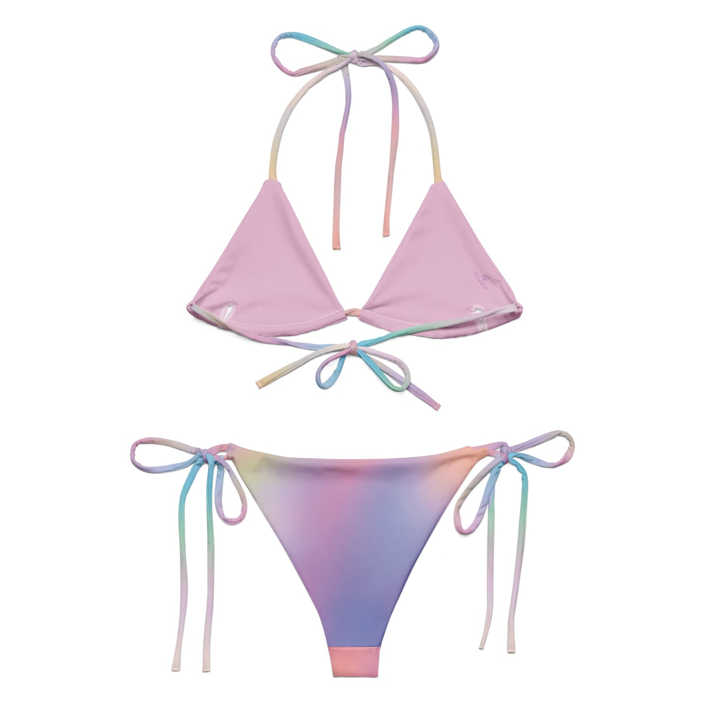 All-Over Print Recycled String Bikini: Prisms