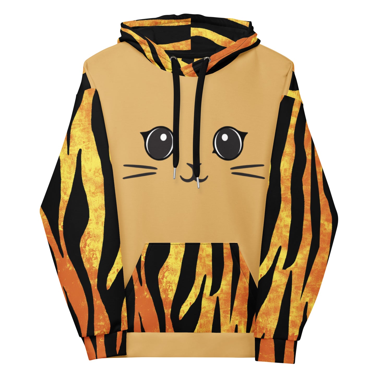 Tiger Kitty Cat Hoodie (Soft, Recycled Polyester Blend, Unisex)