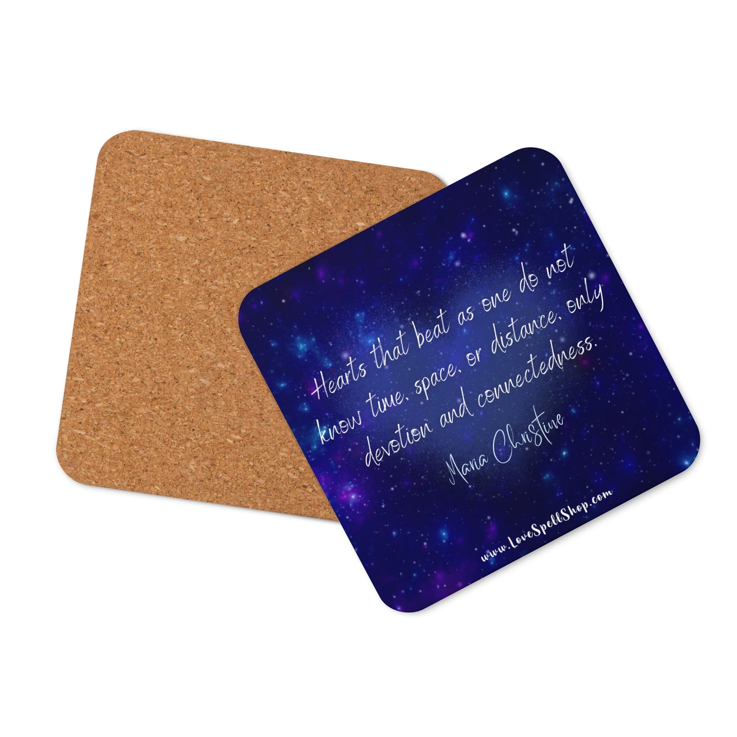 Cork-back Coaster: Hearts That Beat As One... by Maria Christine