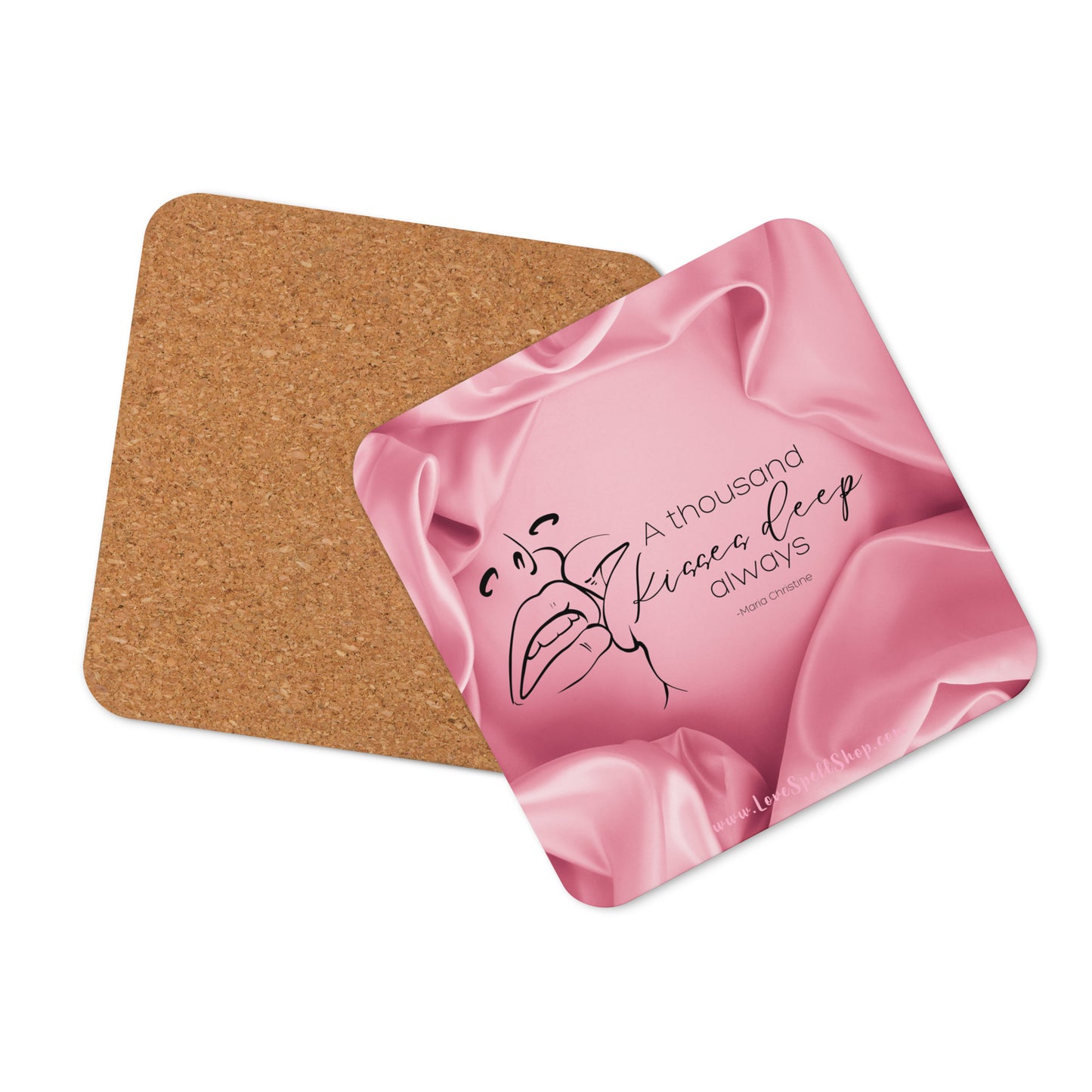 Cork-back Coaster: A Thousand Kisses Deep... by Maria Christine