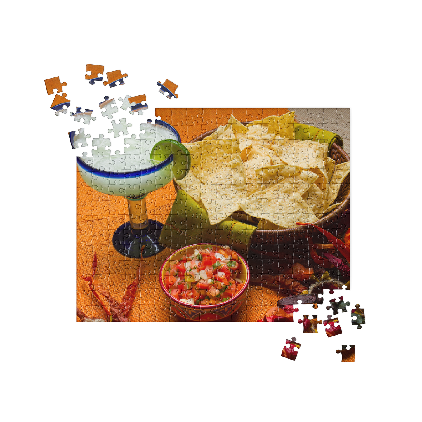 Food Fare Jigsaw Puzzle: Margarita, Chips and Salsa