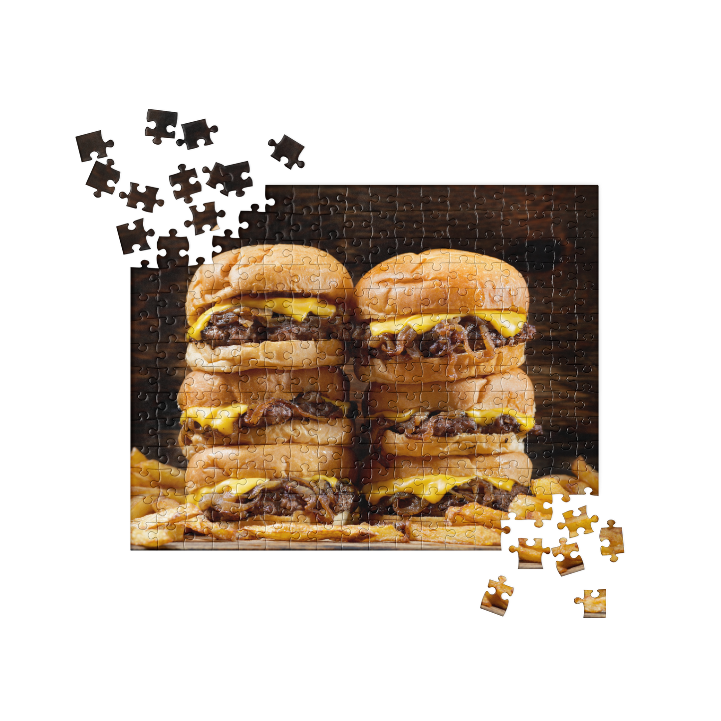 Food Fare Jigsaw Puzzle: Fried Onion Smash Burgers