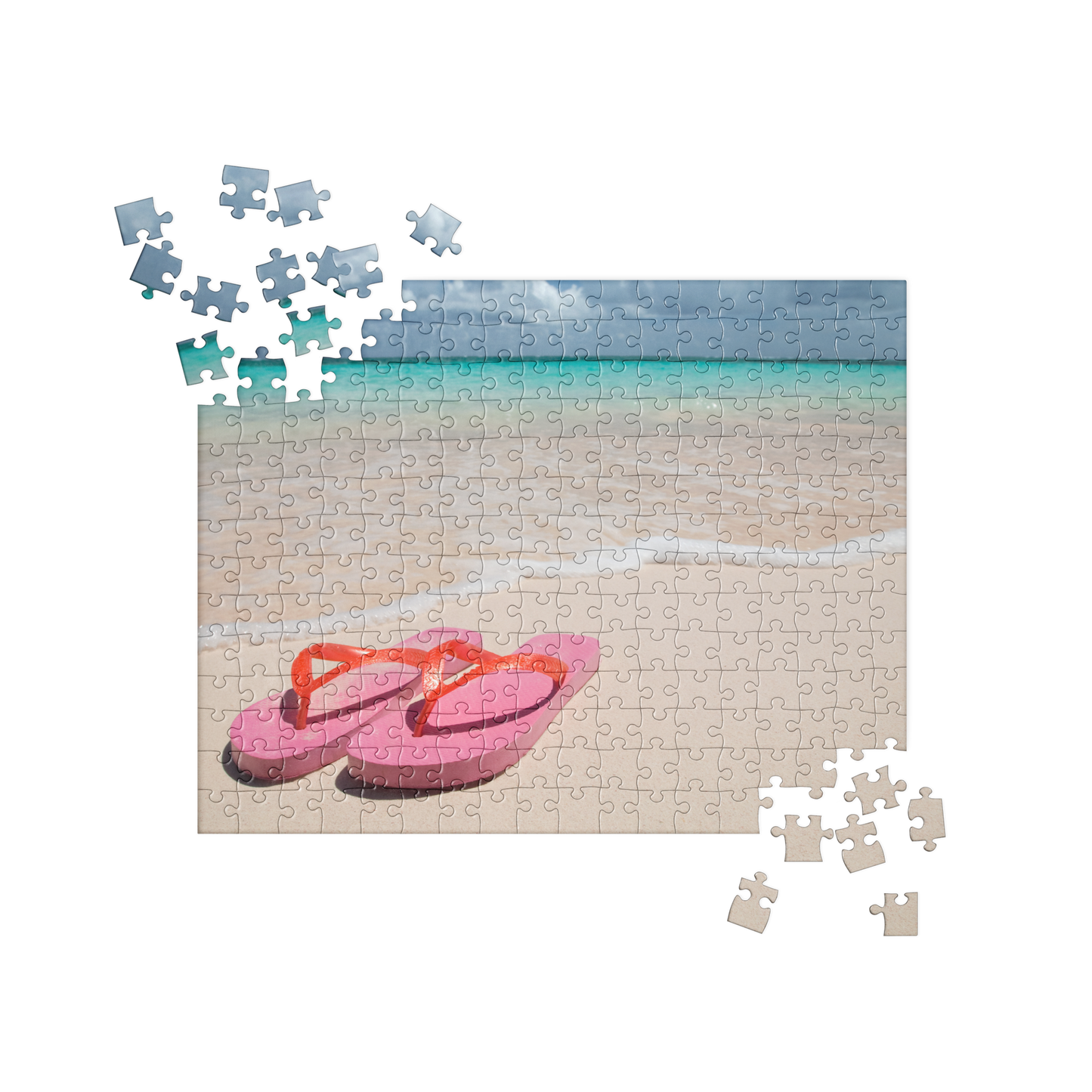 Summer Jigsaw Puzzle: Flip-Flops on the Beach