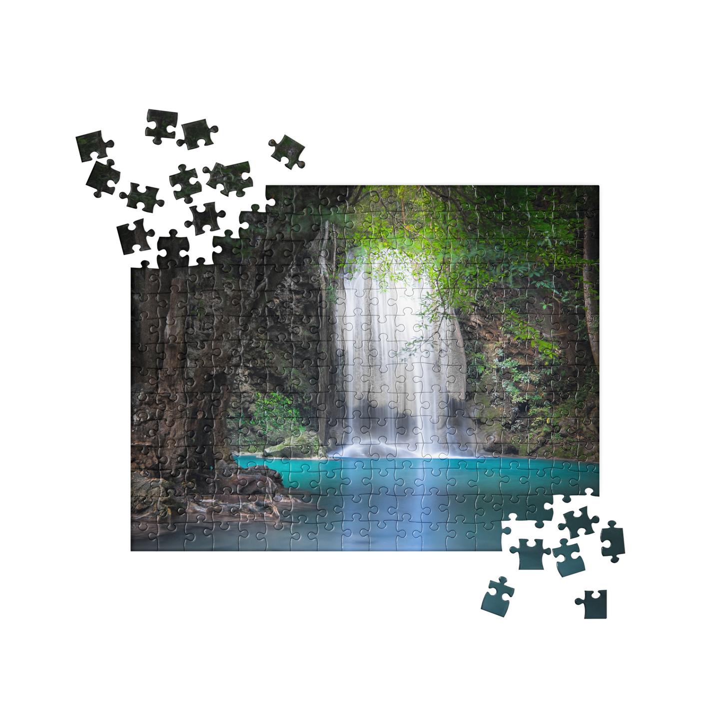 Summer Jigsaw Puzzle: Erawan Cascade Waterfall