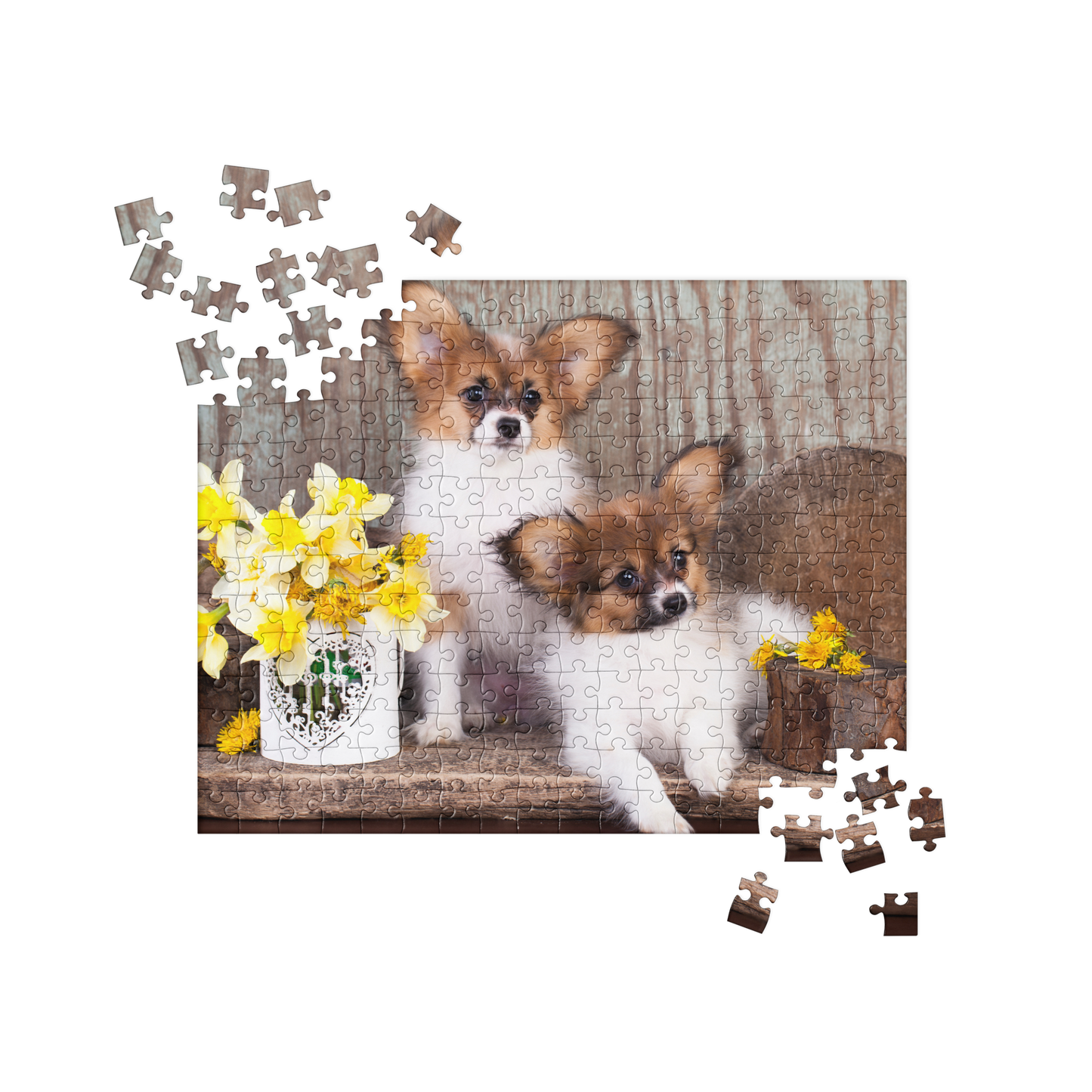 Puppy Jigsaw Puzzle: Papillon Puppies