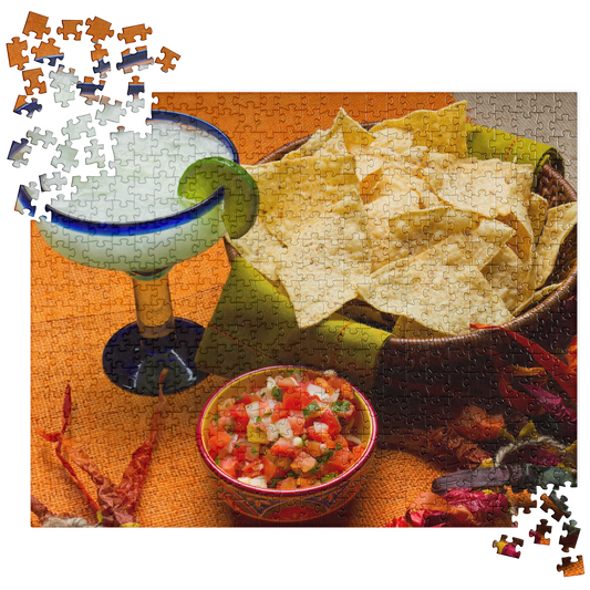 Food Fare Jigsaw Puzzle: Margarita, Chips and Salsa
