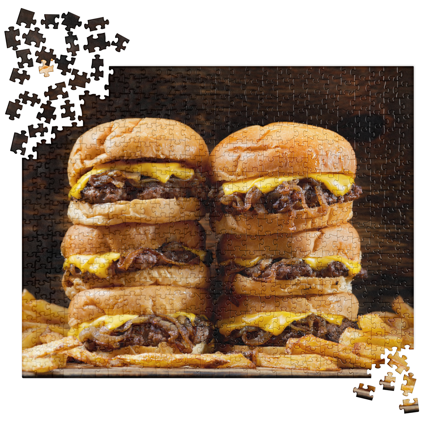 Food Fare Jigsaw Puzzle: Fried Onion Smash Burgers