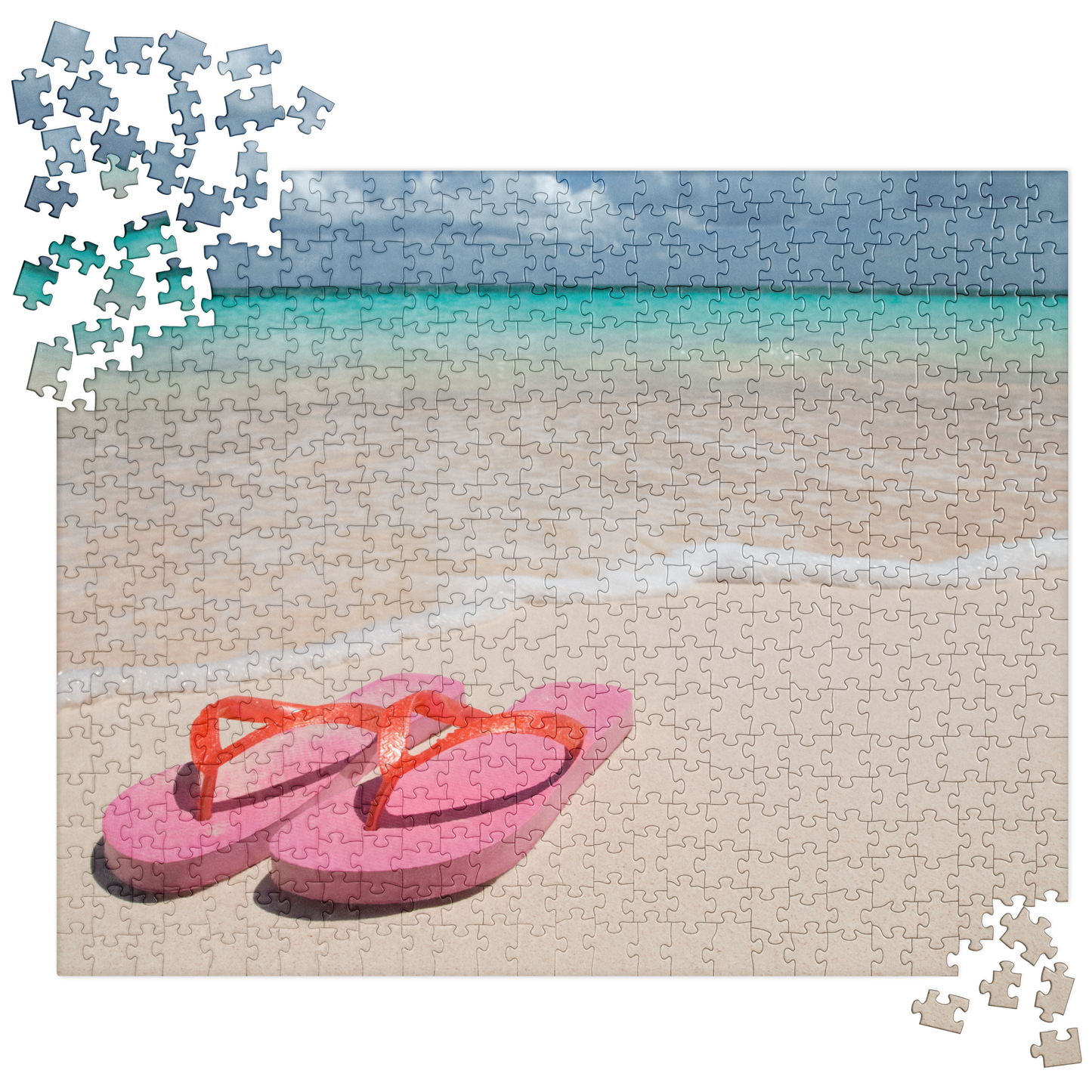 Summer Jigsaw Puzzle: Flip-Flops on the Beach