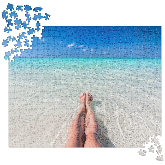 Summer Jigsaw Puzzle: Legs in the Water (blue sky)