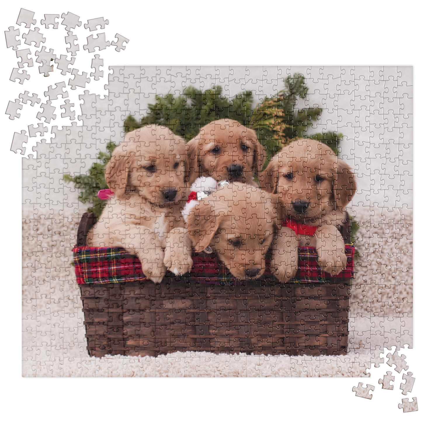 Puppy Jigsaw Puzzle: Holiday Puppies