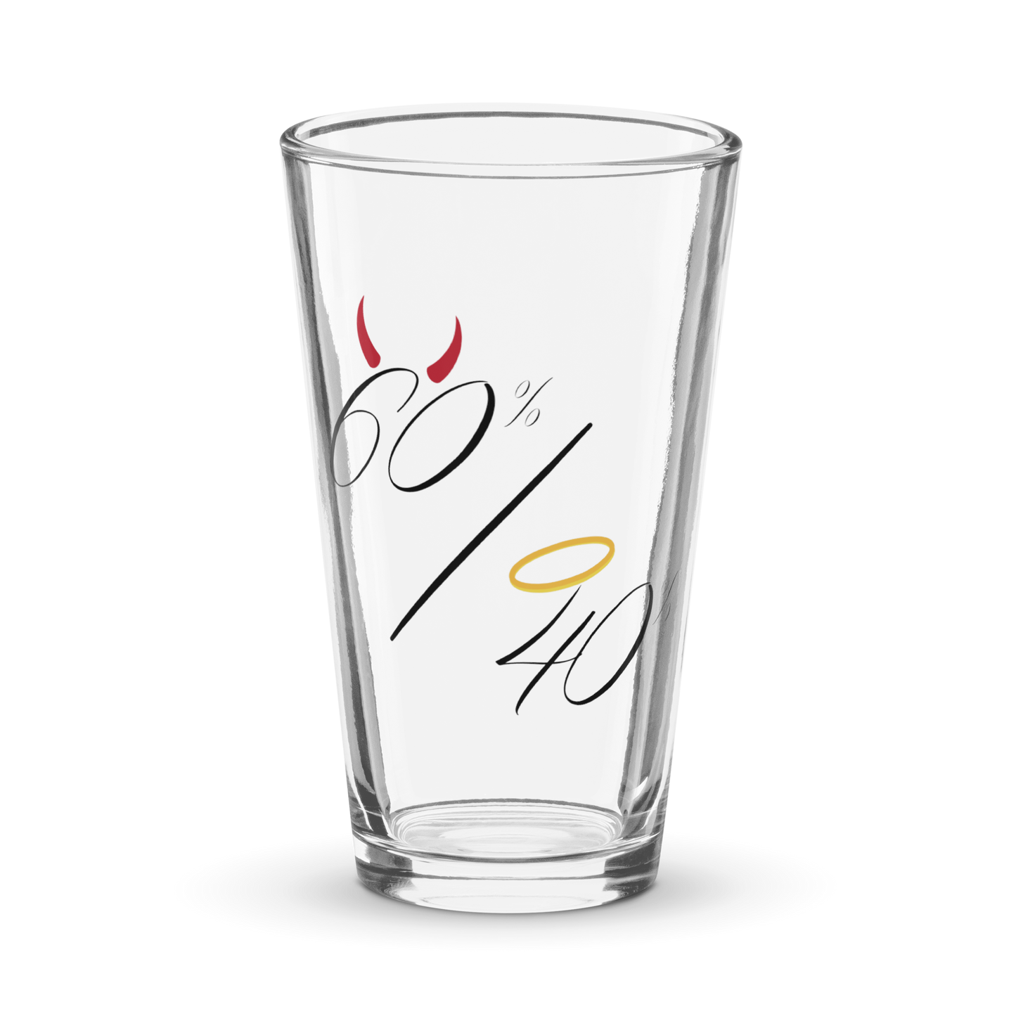 Shaker Pint Glass: 60/40