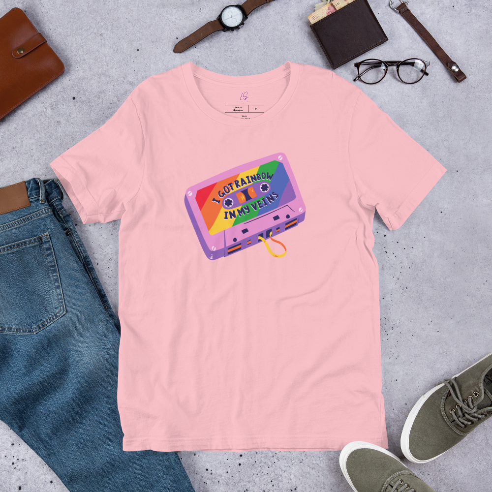 Unisex Tee Bella + Canvas 3001: I Got a Rainbow in My Veins