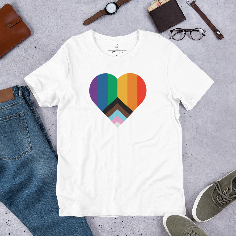 Unisex Tee Bella + Canvas 3001: Progress Pride Heart