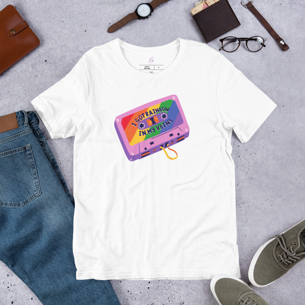 Unisex Tee Bella + Canvas 3001: I Got a Rainbow in My Veins
