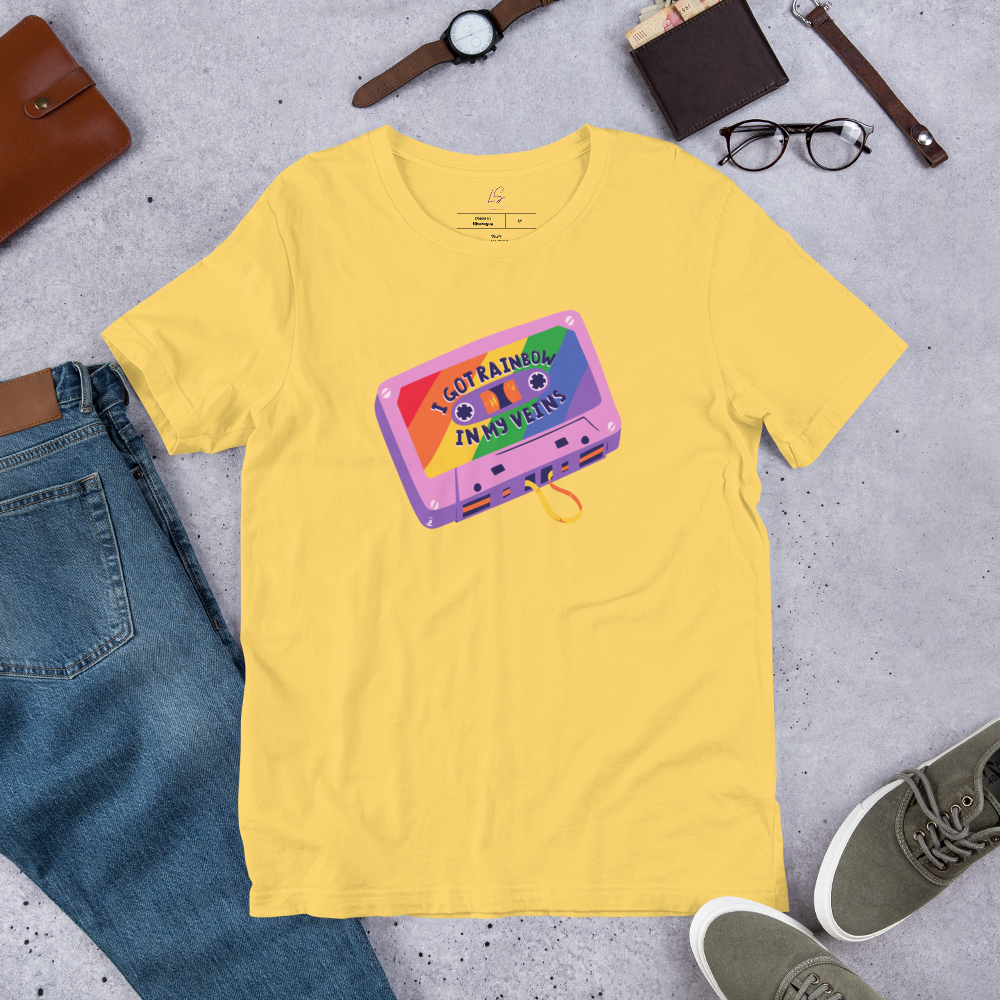 Unisex Tee Bella + Canvas 3001: I Got a Rainbow in My Veins