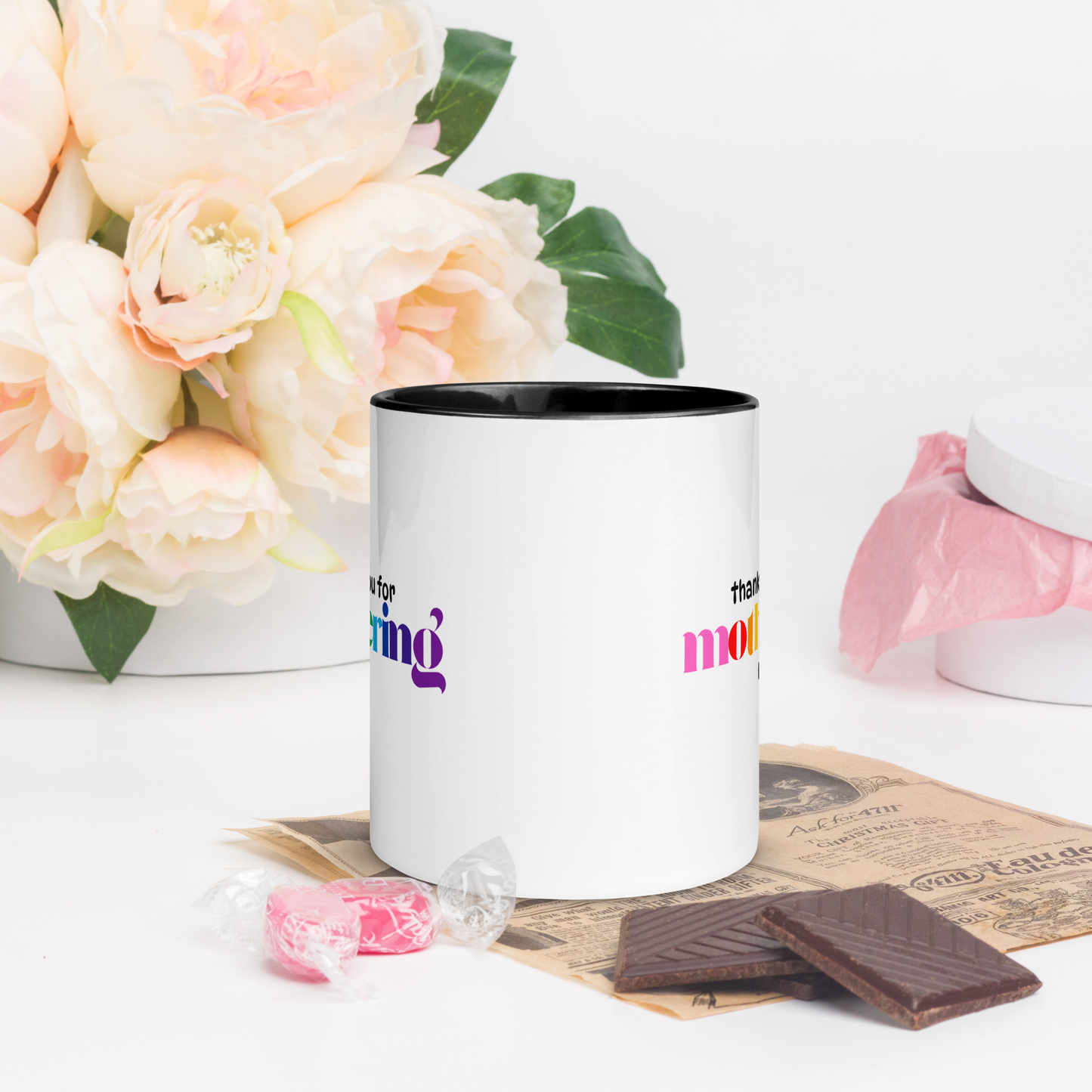 Mug: Thank You for Mothering Me, Rainbow