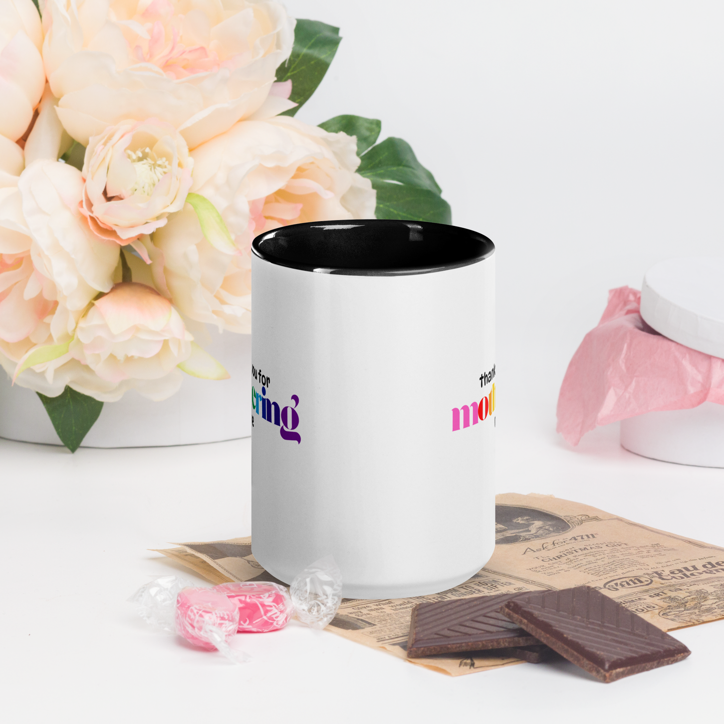 Mug: Thank You for Mothering Me, Rainbow