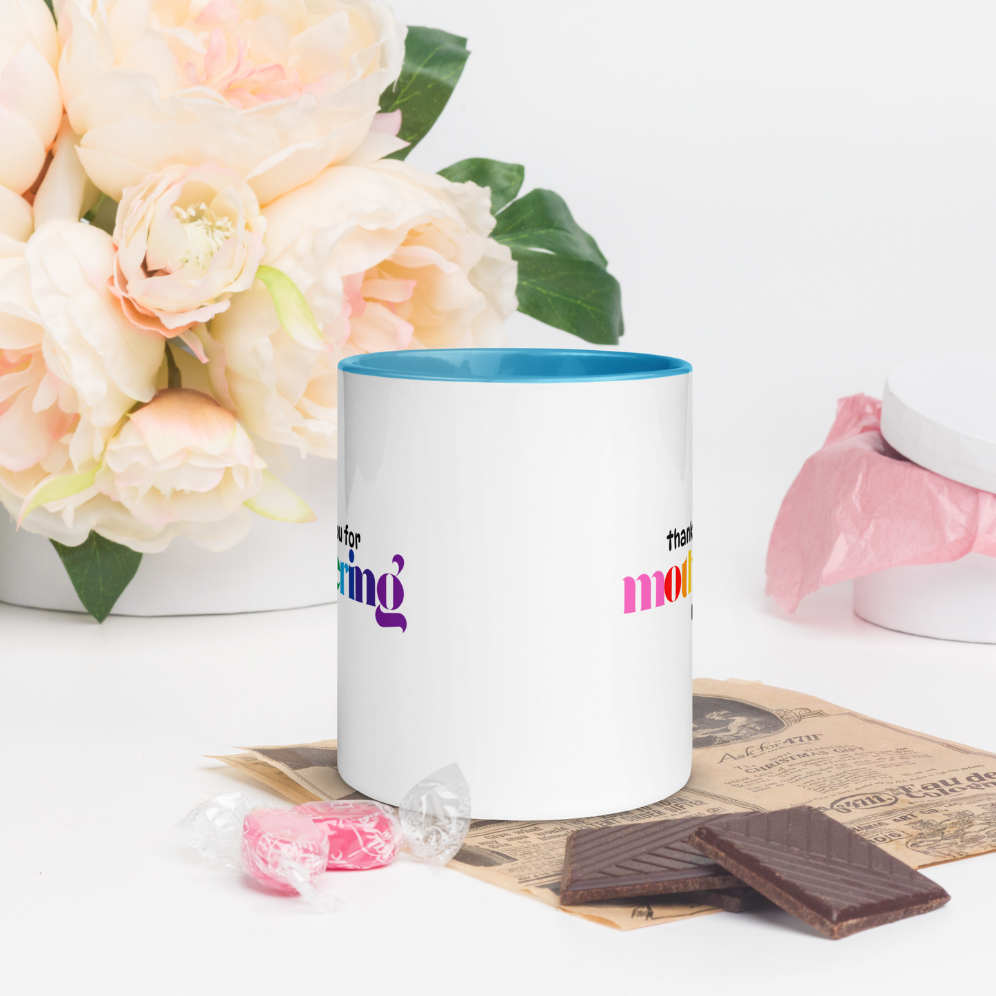 Mug: Thank You for Mothering Me, Rainbow