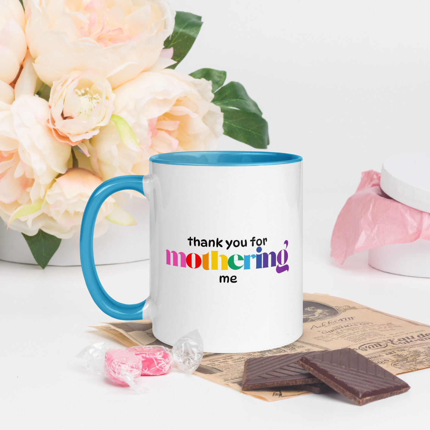 Mug: Thank You for Mothering Me, Rainbow