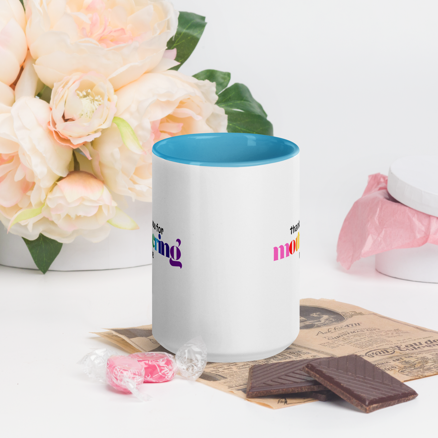 Mug: Thank You for Mothering Me, Rainbow