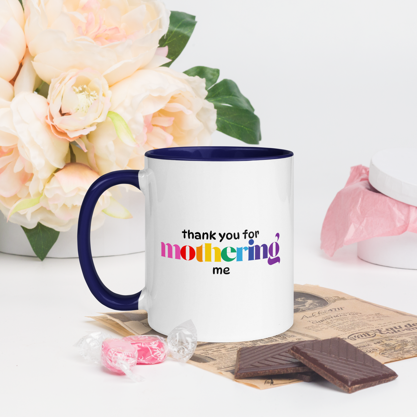Mug: Thank You for Mothering Me, Rainbow