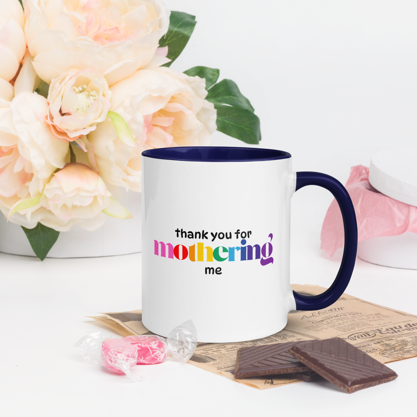 Mug: Thank You for Mothering Me, Rainbow