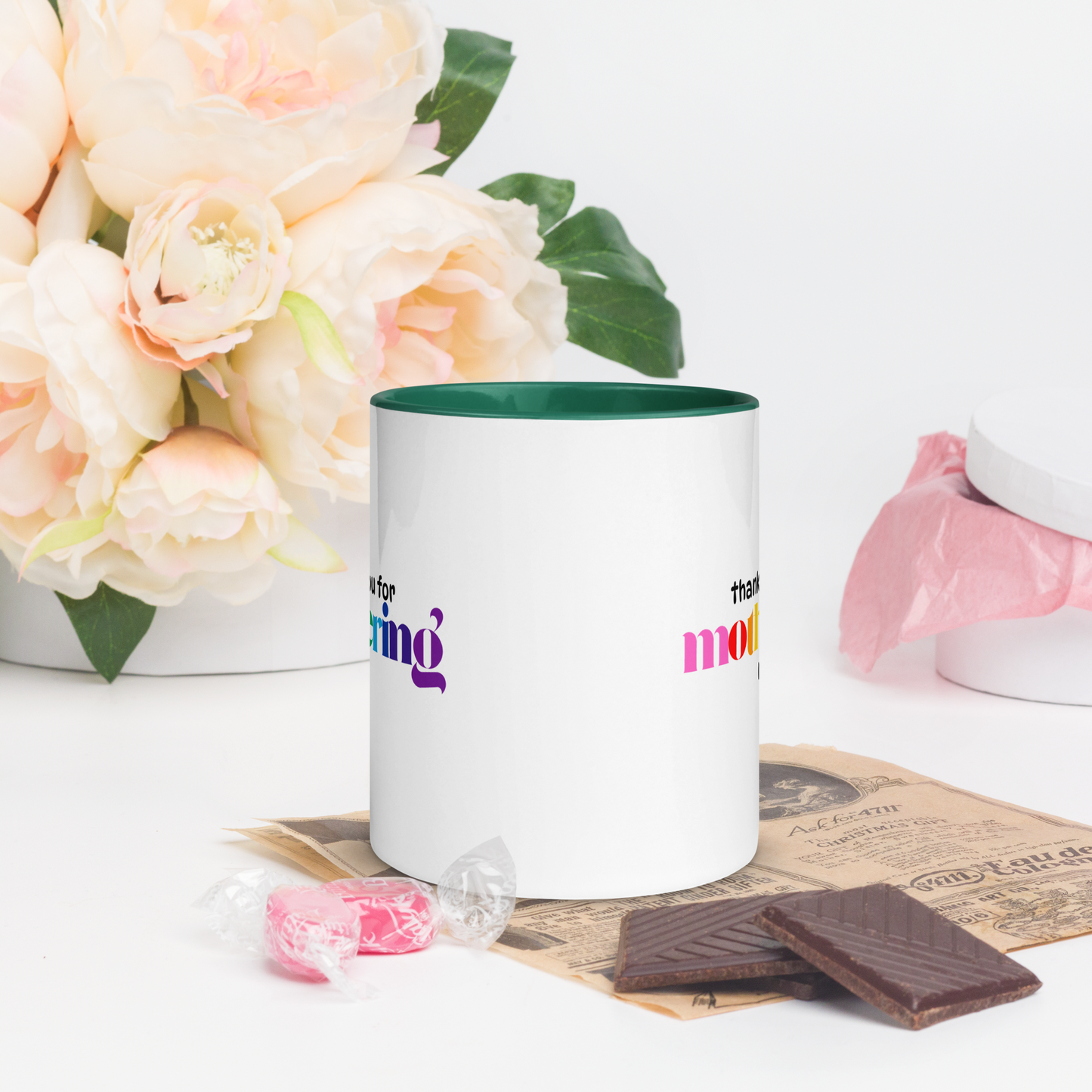 Mug: Thank You for Mothering Me, Rainbow