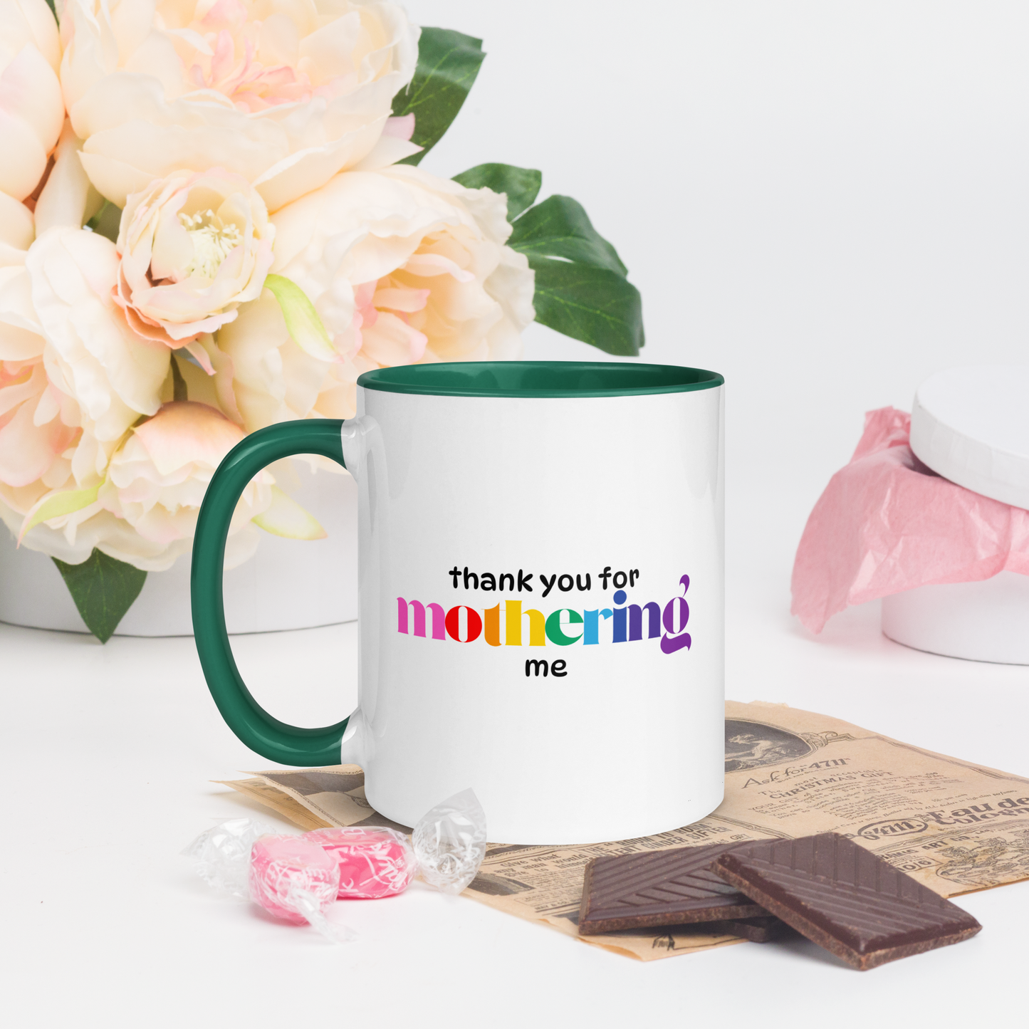 Mug: Thank You for Mothering Me, Rainbow