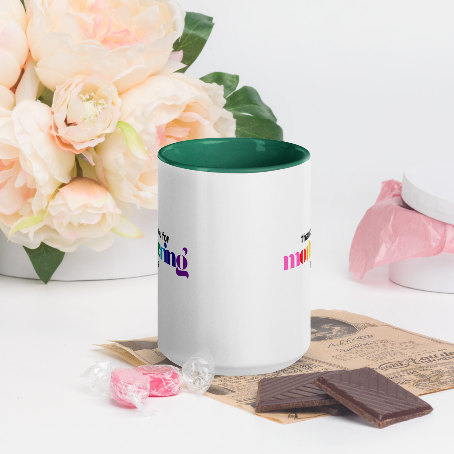 Mug: Thank You for Mothering Me, Rainbow