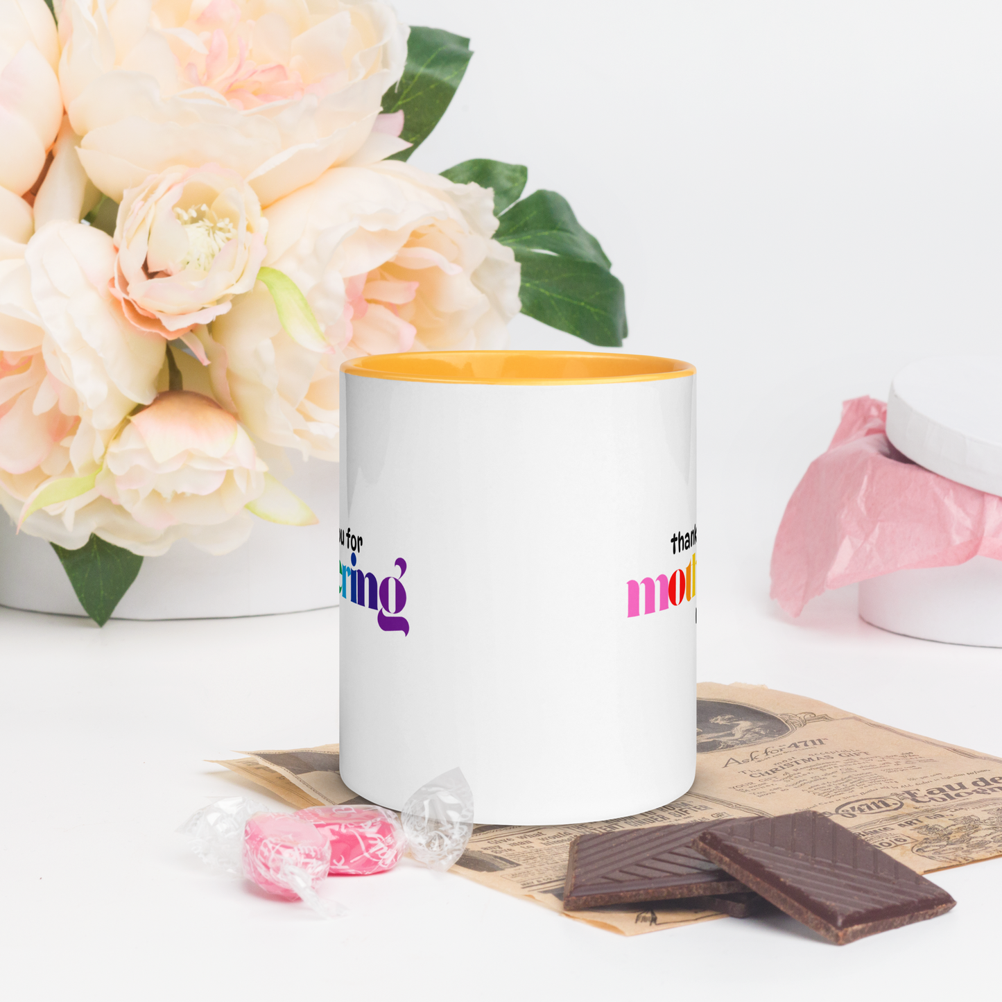 Mug: Thank You for Mothering Me, Rainbow