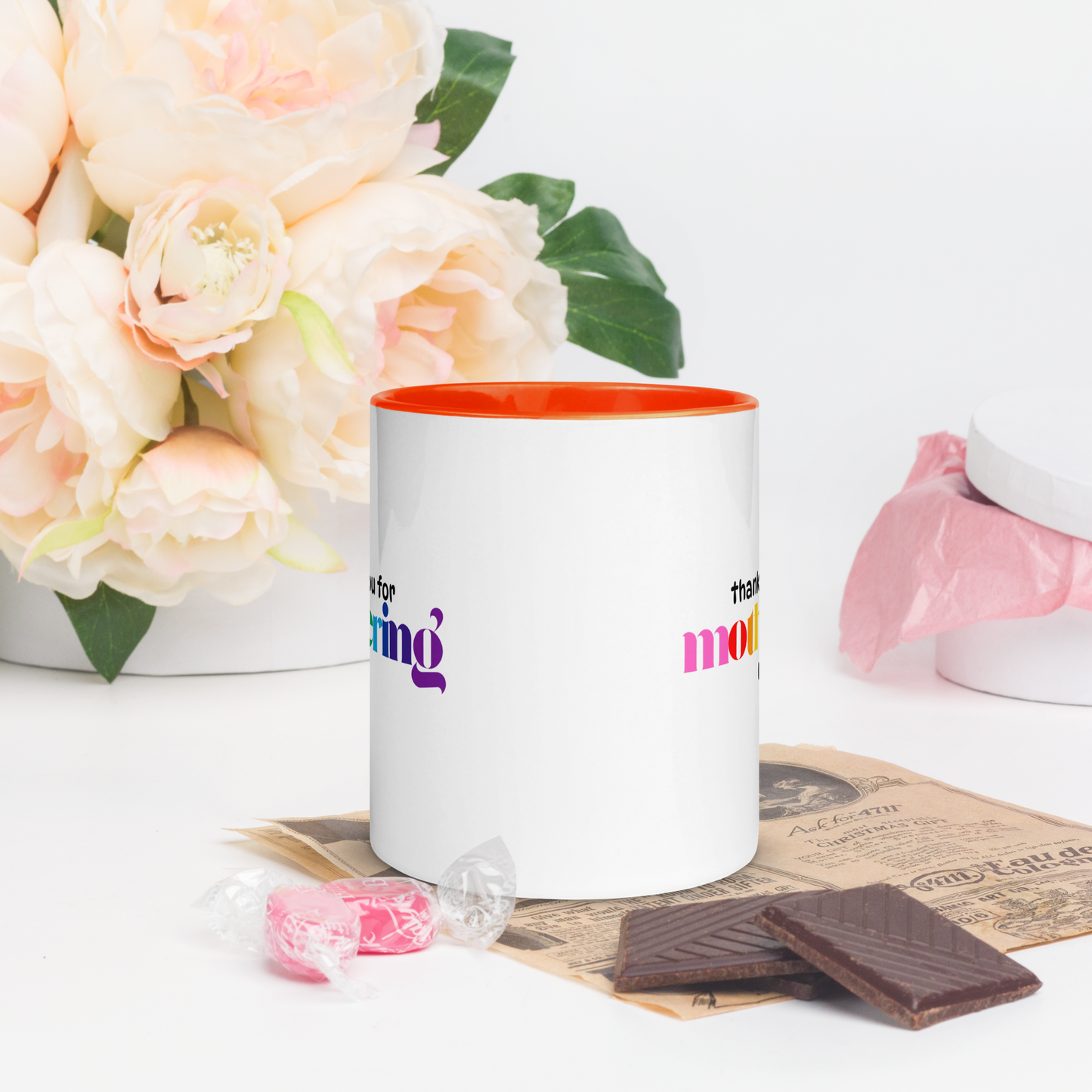 Mug: Thank You for Mothering Me, Rainbow