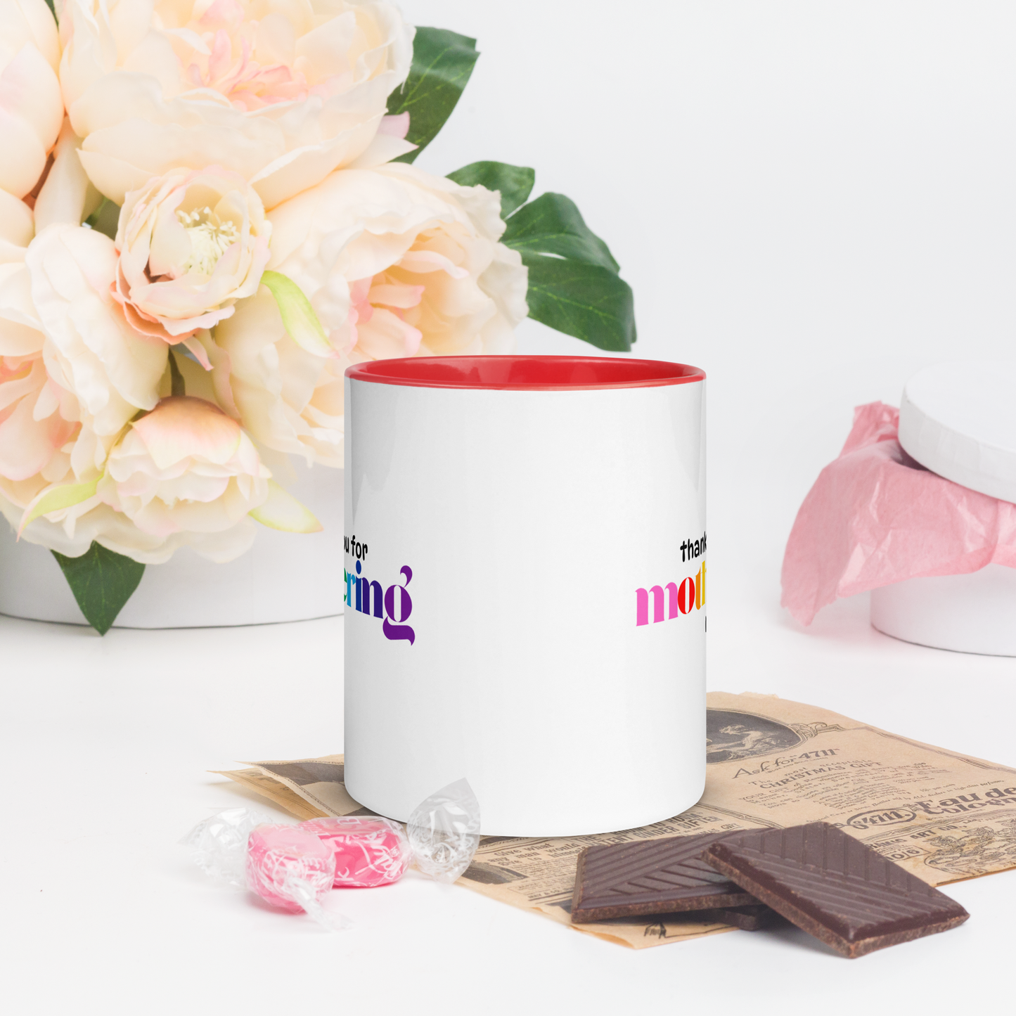Mug: Thank You for Mothering Me, Rainbow