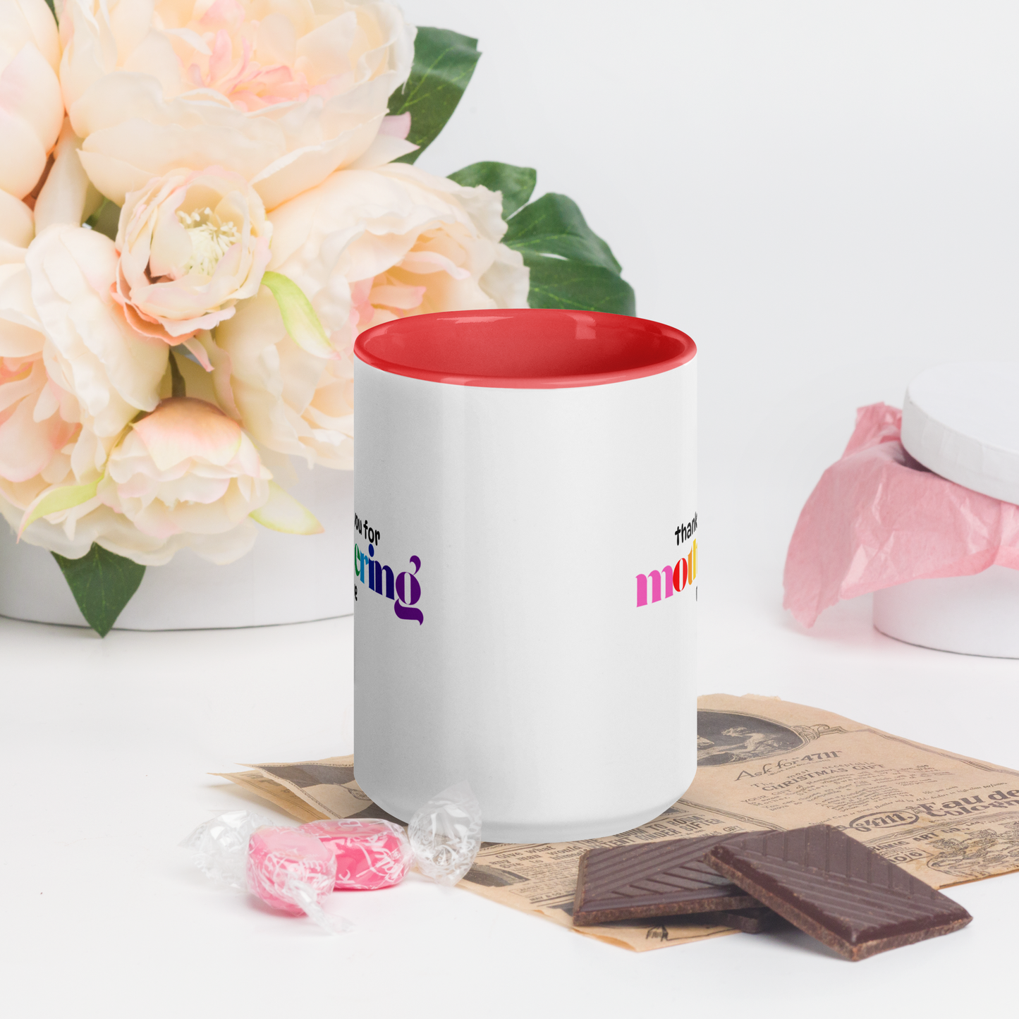 Mug: Thank You for Mothering Me, Rainbow