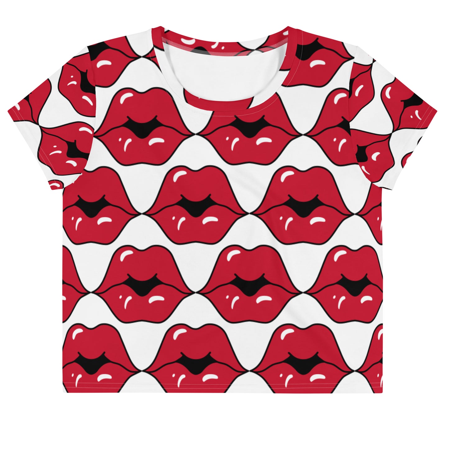 Crop Tee: Red Lips
