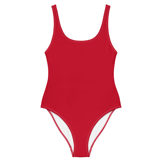 One-Piece Swimsuit: Red