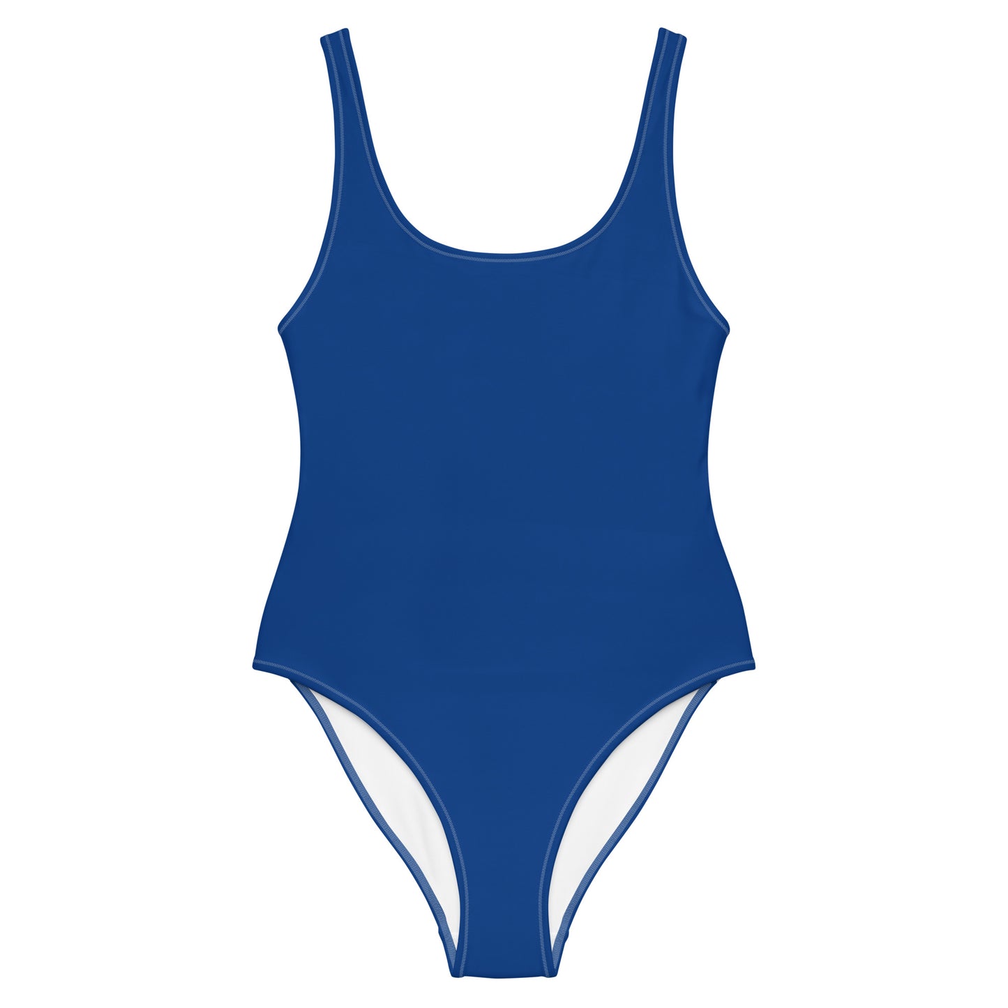 One-Piece Swimsuit: Dark Cerulean Blue