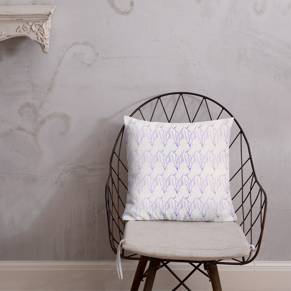 Premium Pillow: Full Figure Silhouette (purples)