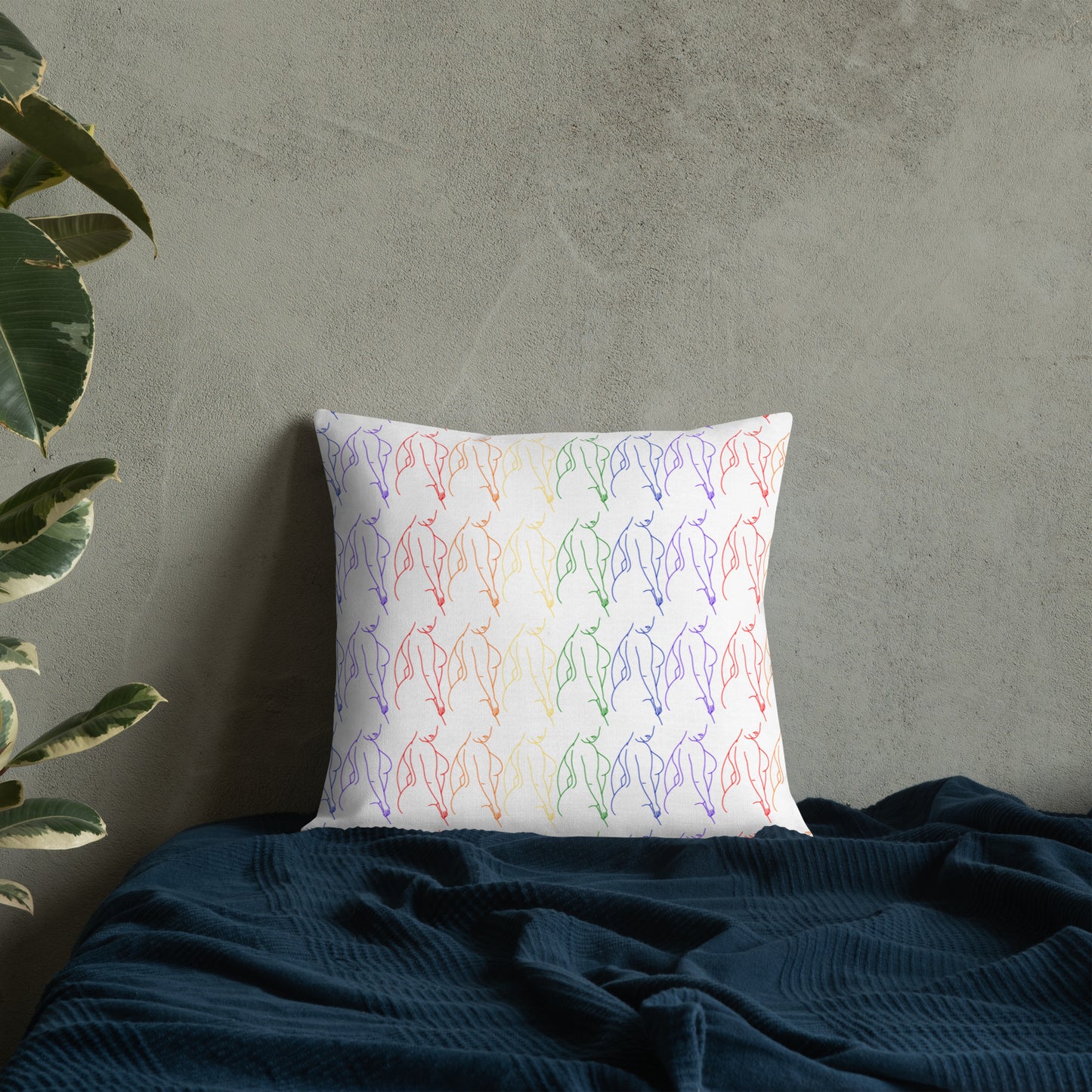Premium Pillow: Full Figure Silhouette (multi-color)