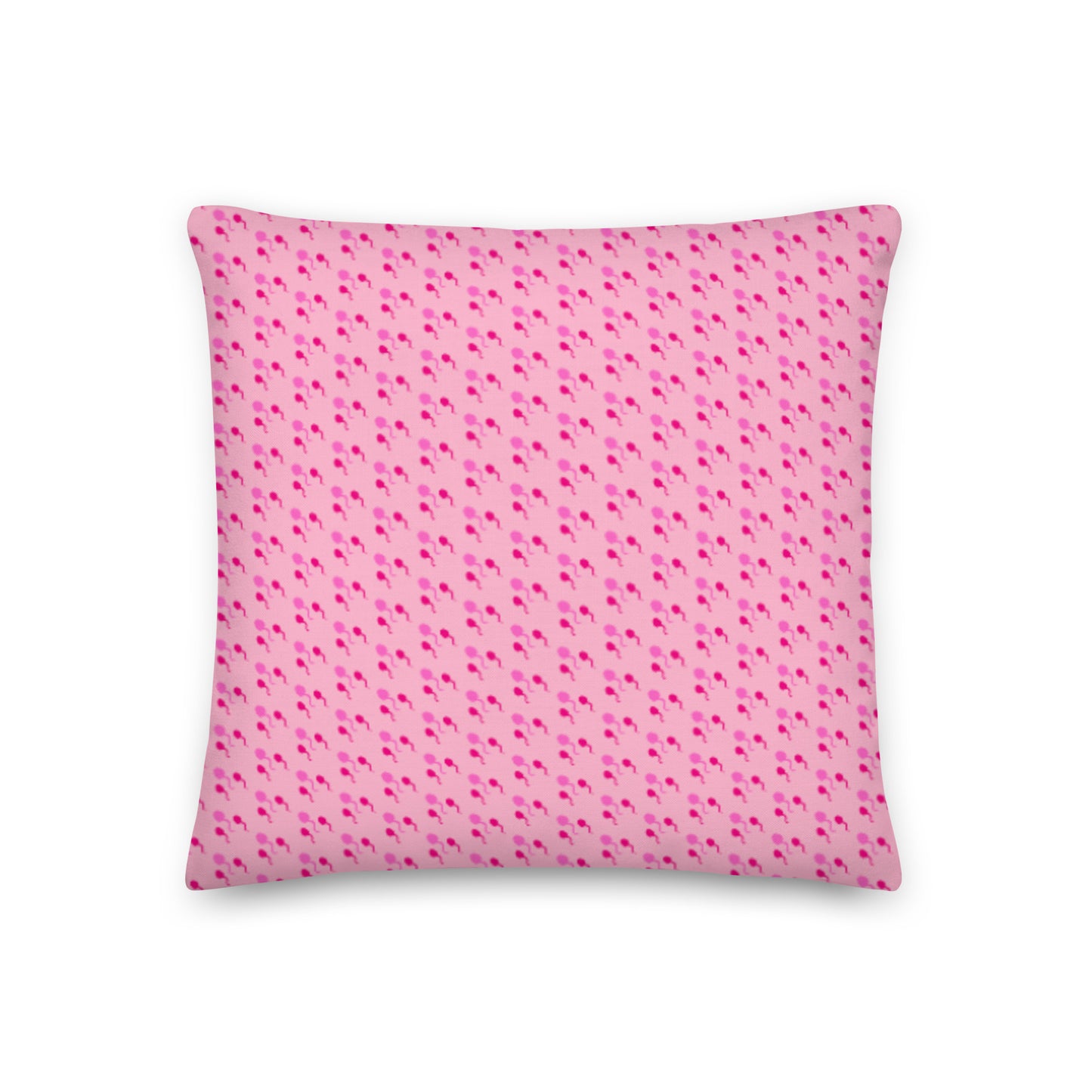 Premium Throw Pillow: Sperm (pink on pink)