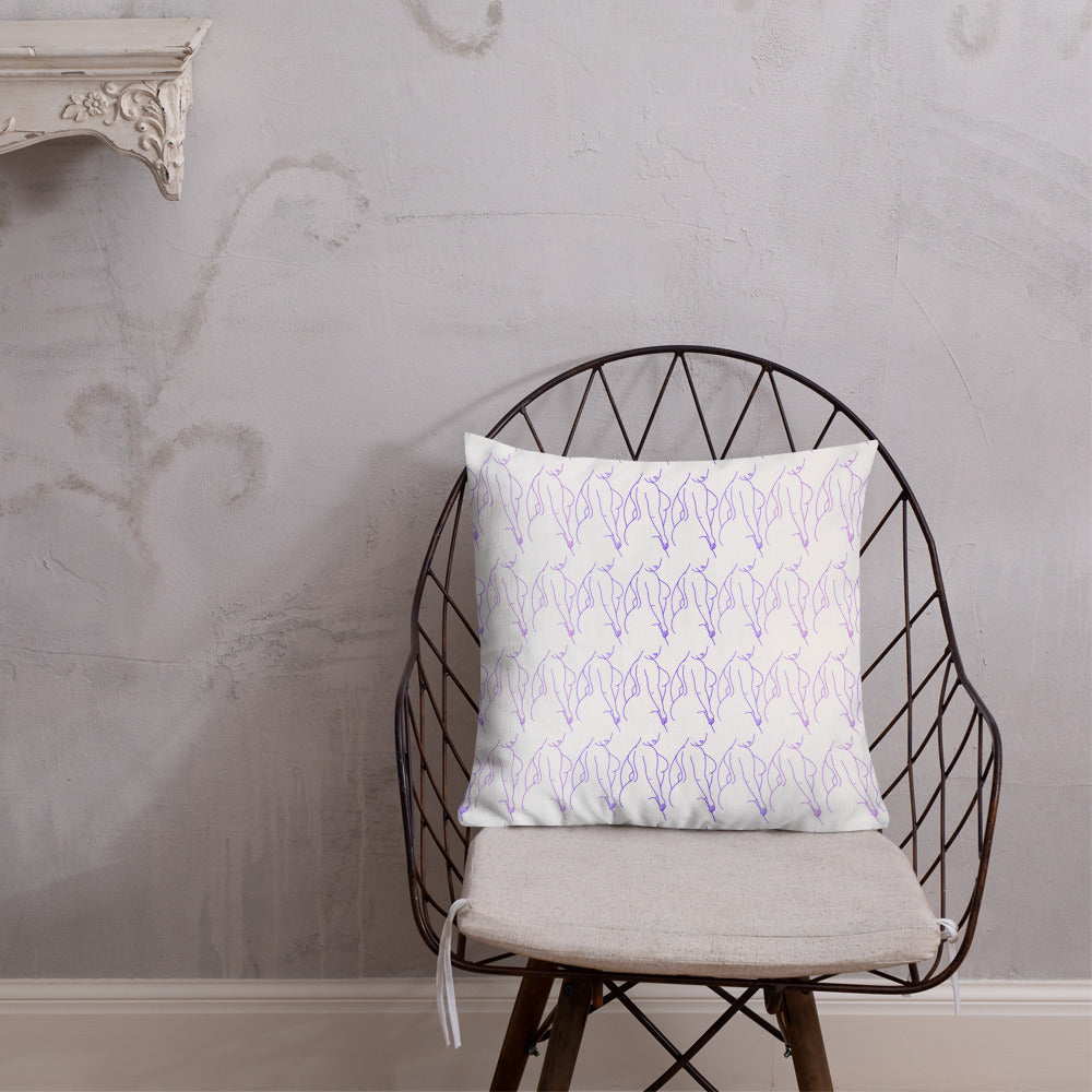 Premium Pillow: Full Figure Silhouette (purples)