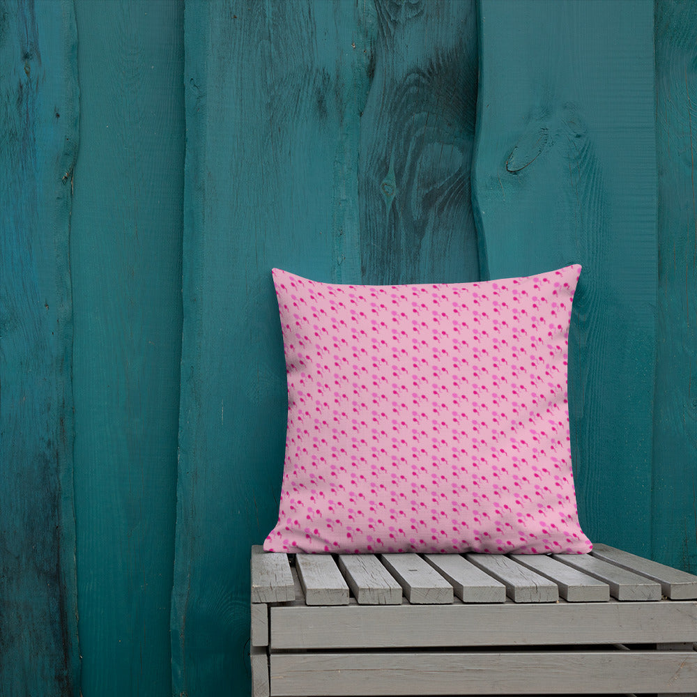 Premium Throw Pillow: Sperm (pink on pink)