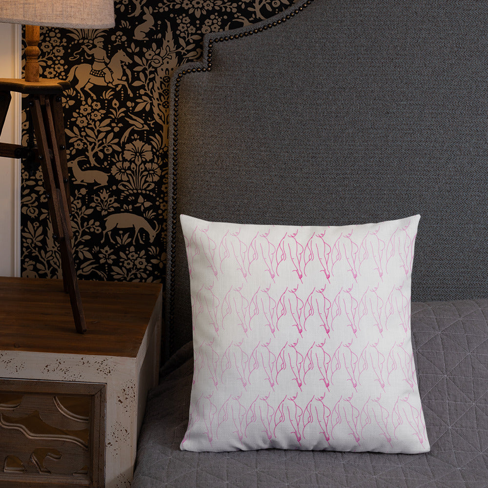 Premium Pillow: Full Figure Silhouette (pinks)
