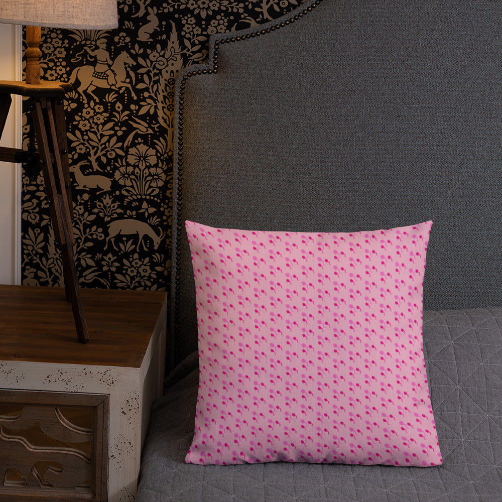 Premium Throw Pillow: Sperm (pink on pink)