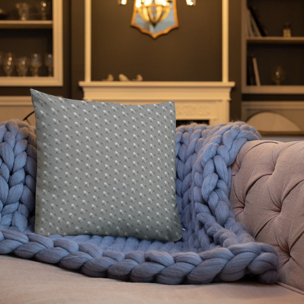 Premium Throw Pillow: Sperm (gray on gray)