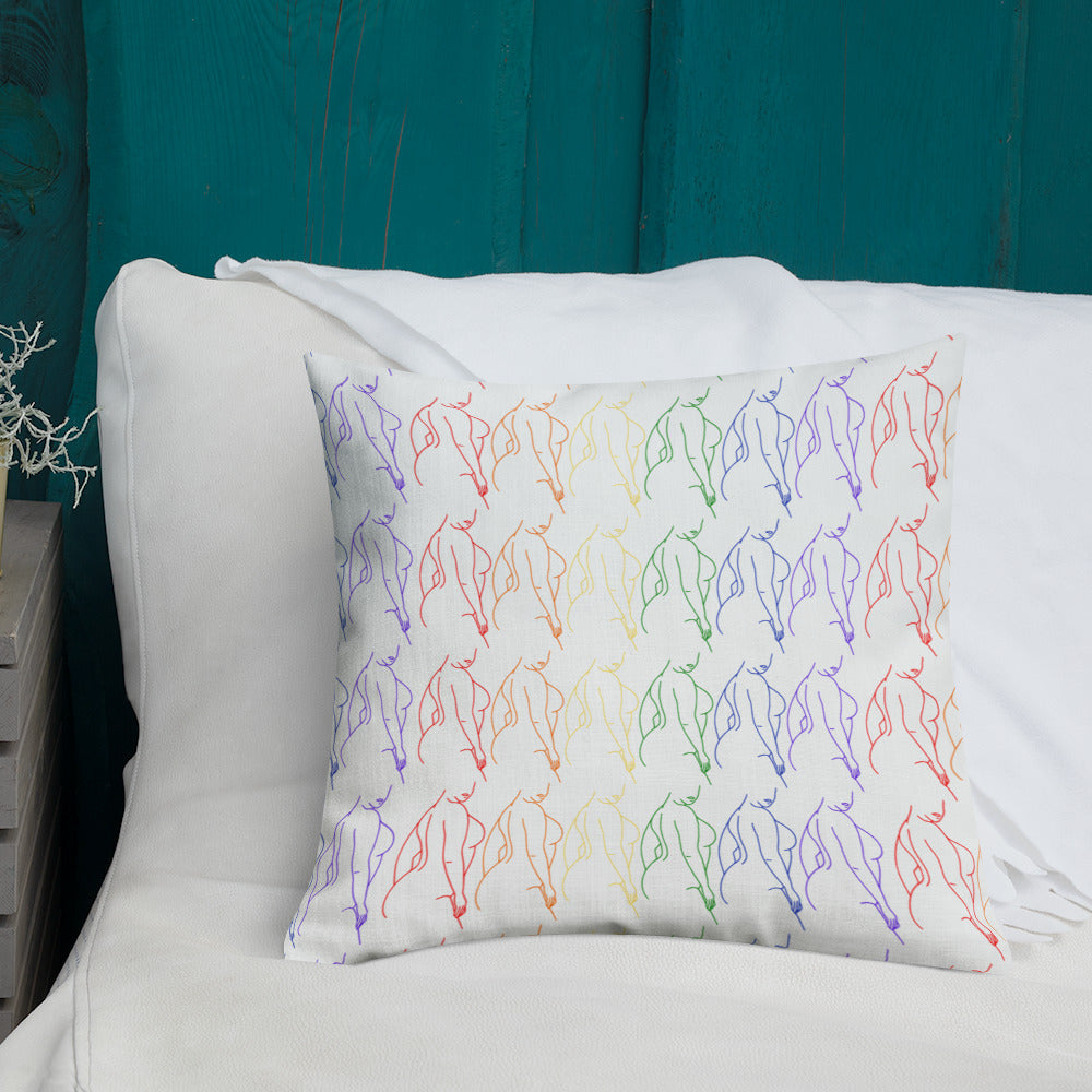Premium Pillow: Full Figure Silhouette (multi-color)